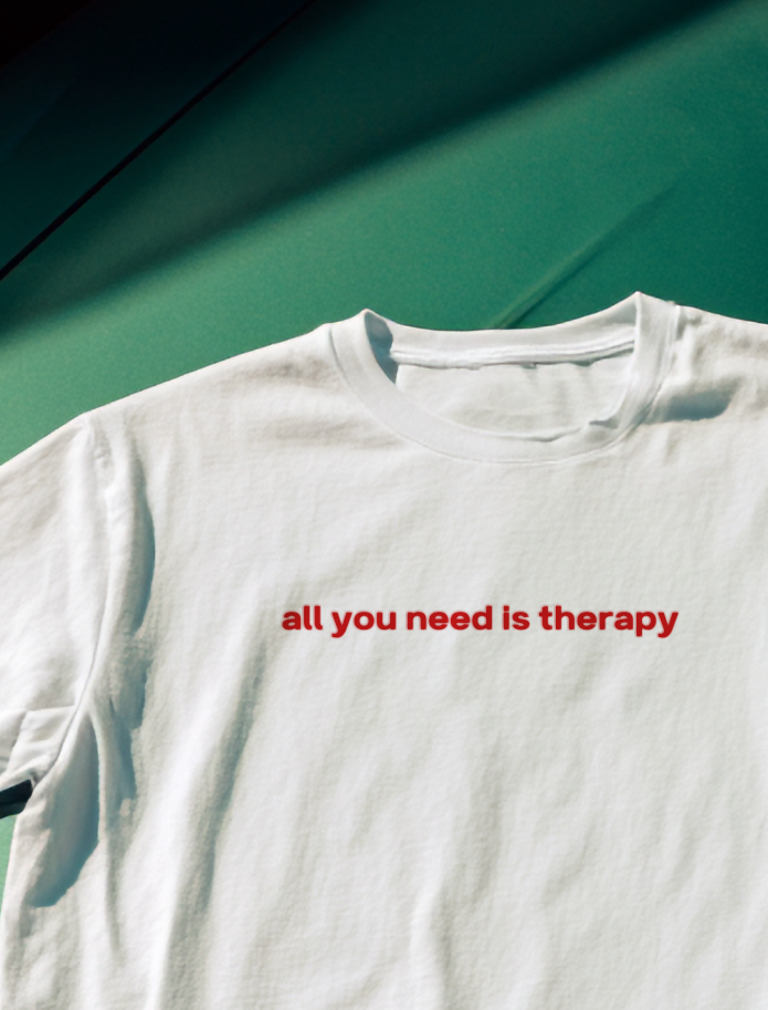 "all you need is therapy" Baby Tee