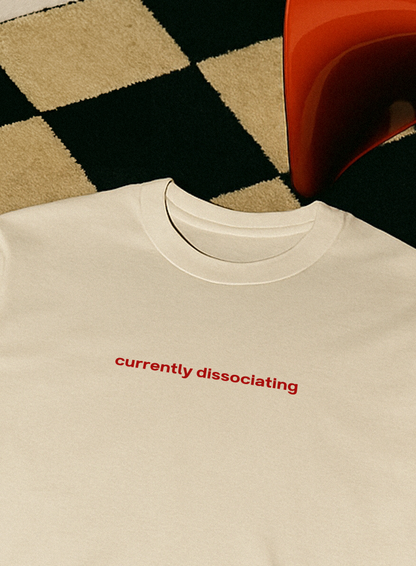 "currently dissociating" Baby Tee